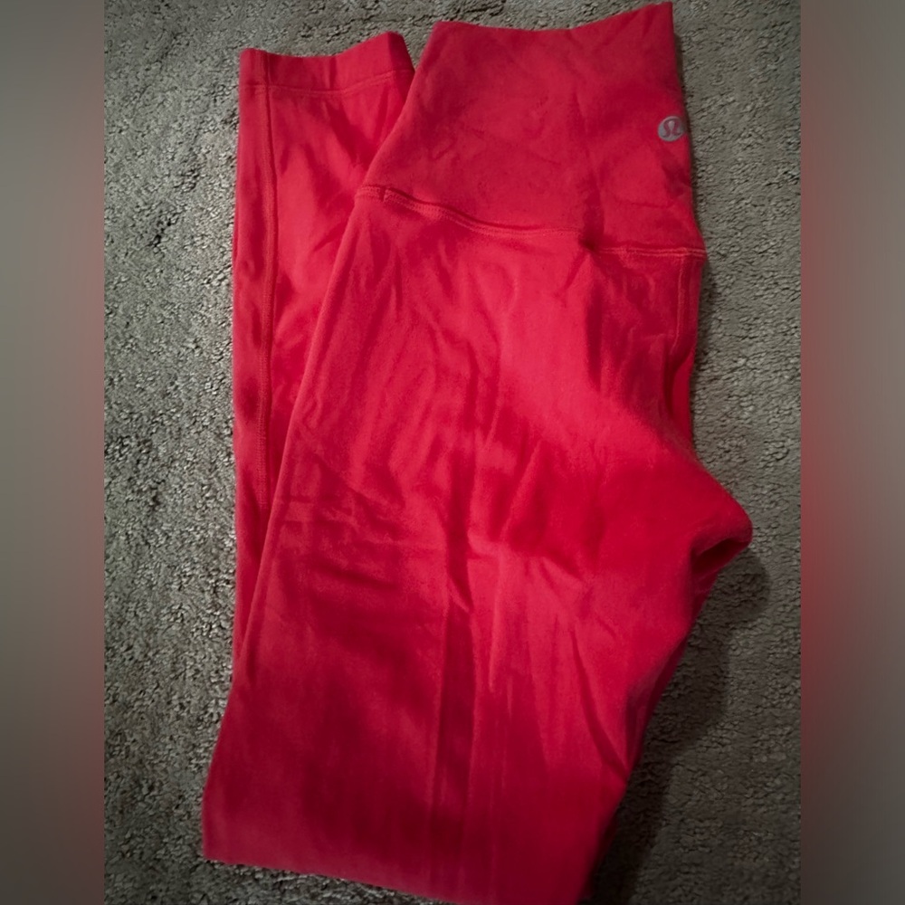 lululemon athletica Red High-Waist Leggings